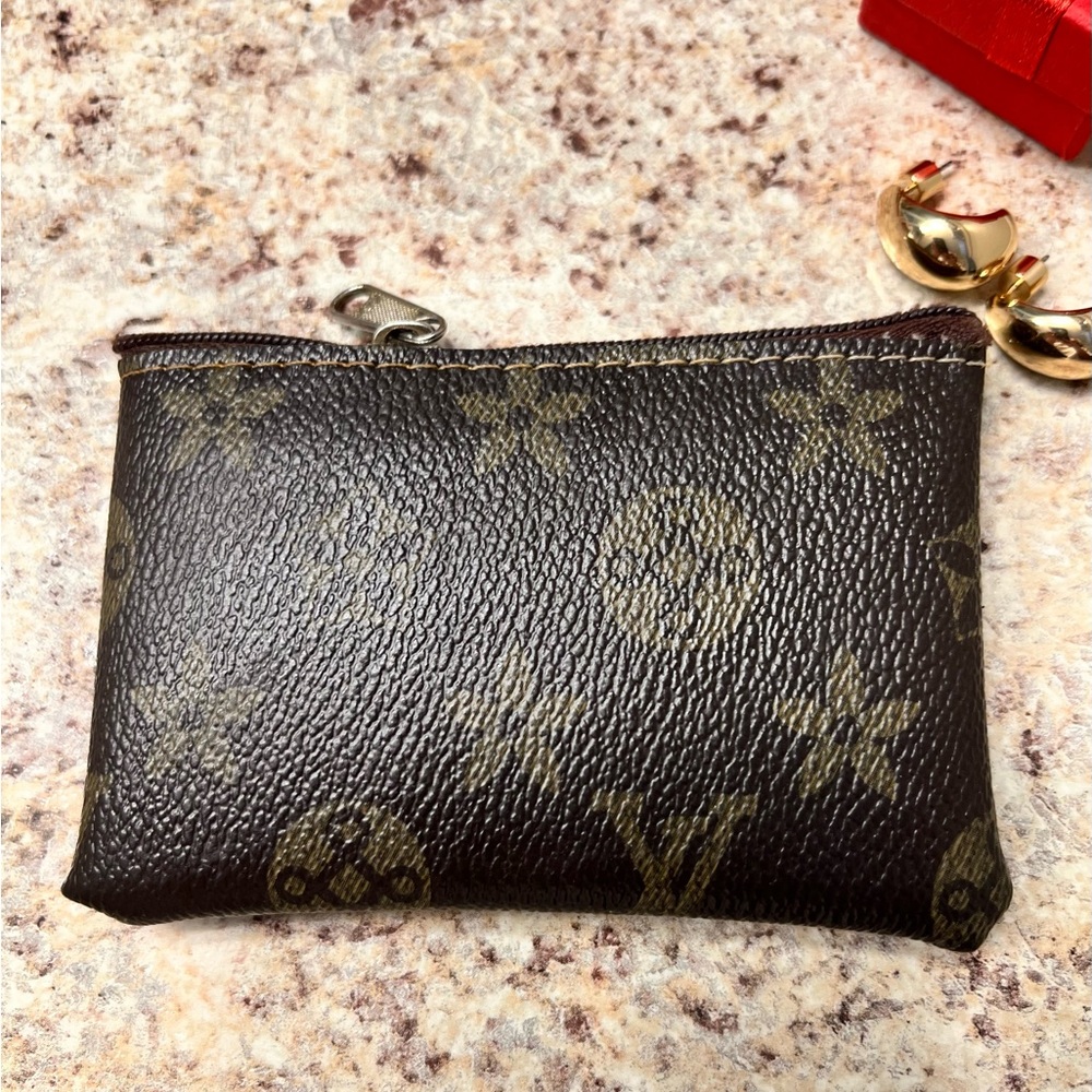 Monogram Canvas credit card and Coin Pouch